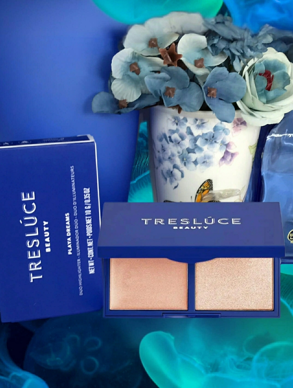 💜 3/$29! Tresluce Beauty Playa Dreams Duo Highlighter Cream & Powder Light *BNI